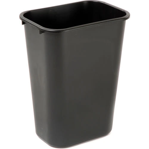10 Gallon Rubbermaid Plastic Wastebasket - Black 1 10 Gallon Rubbermaid Plastic Wastebasket - Black