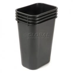 10 Gallon Rubbermaid Plastic Wastebasket - Black 13 10 Gallon Rubbermaid Plastic Wastebasket - Black -Cheap Trash & Recycling Store 603363BK 02
