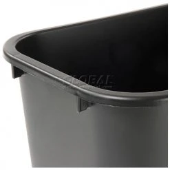 10 Gallon Rubbermaid Plastic Wastebasket - Black 14 10 Gallon Rubbermaid Plastic Wastebasket - Black -Cheap Trash & Recycling Store 603363BK 03