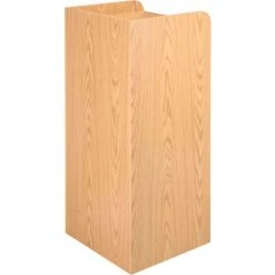Global Industrial™ 36 Gallon Wooden Waste Receptacle With Tray Top Oak -Cheap Trash & Recycling Store 603589 04