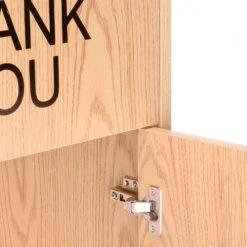 Global Industrial™ 36 Gallon Wooden Waste Receptacle With Tray Top Oak -Cheap Trash & Recycling Store 603589 06