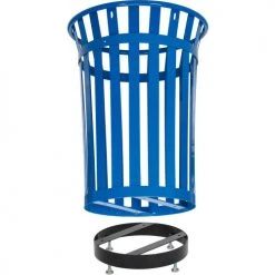 Global Industrial™ Steel Slatted Trash Can Base, Black