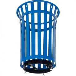 Global Industrial™ Steel Slatted Trash Can Base, Black -Cheap Trash & Recycling Store 641129 02