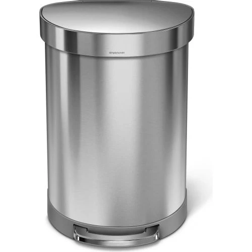 simplehuman® Semi-Round Step Can, 16 Gallon Brushed SS - CW2029 1 simplehuman® Semi-Round Step Can, 16 Gallon Brushed SS - CW2029