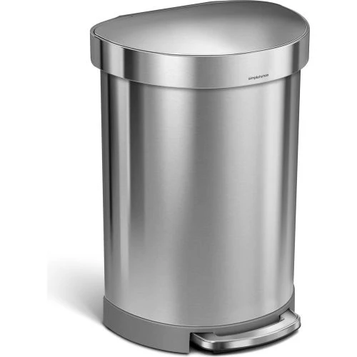 simplehuman® Semi-Round Step Can, 16 Gallon Brushed SS - CW2029 2 simplehuman® Semi-Round Step Can, 16 Gallon Brushed SS - CW2029 - Image 2