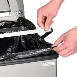 Global Industrial™ Stainless Steel Square Swing Top Trash Can, 24 Gallon -Cheap Trash & Recycling Store 641268 10