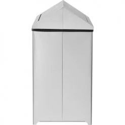 Global Industrial™ Stainless Steel Square Swing Top Trash Can, 40 Gallon -Cheap Trash & Recycling Store 641269 03
