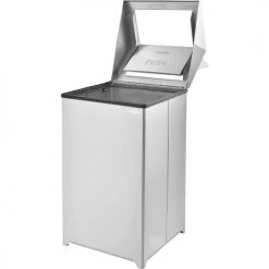 Global Industrial™ Stainless Steel Square Swing Top Trash Can, 40 Gallon -Cheap Trash & Recycling Store 641269 04