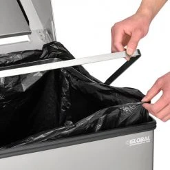 Global Industrial™ Stainless Steel Square Swing Top Trash Can, 40 Gallon -Cheap Trash & Recycling Store 641269 10