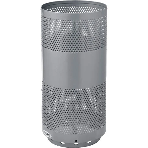 Global Industrial Perforated Steel Round Trash Can, 20 Gallon, Gray 3 Global Industrial Perforated Steel Round Trash Can, 20 Gallon, Gray - Image 3
