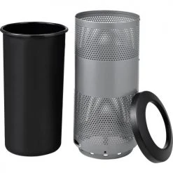 Global Industrial Perforated Steel Round Trash Can, 20 Gallon, Gray 19 Global Industrial Perforated Steel Round Trash Can, 20 Gallon, Gray -Cheap Trash & Recycling Store 641313GY 03