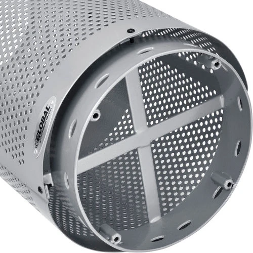 Global Industrial Perforated Steel Round Trash Can, 20 Gallon, Gray 5 Global Industrial Perforated Steel Round Trash Can, 20 Gallon, Gray - Image 5