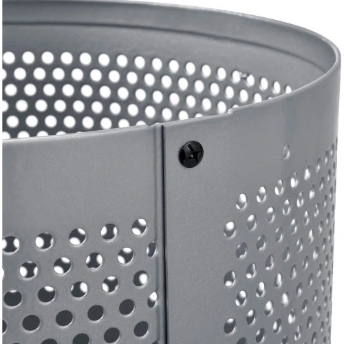 Global Industrial Perforated Steel Round Trash Can, 20 Gallon, Gray 8 Global Industrial Perforated Steel Round Trash Can, 20 Gallon, Gray - Image 8