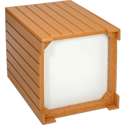 Global Industrial Recycled Plastic Square Trash Can With Liner, 32 Gallon, Cedar 9 Global Industrial Recycled Plastic Square Trash Can With Liner, 32 Gallon, Cedar - Image 9