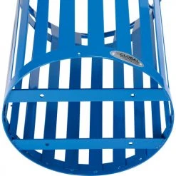 Global Industrial™ Outdoor Steel Slatted Recycling Can With Multi-Stream Lid, 36 Gallon, Blue -Cheap Trash & Recycling Store 641365RBL 09