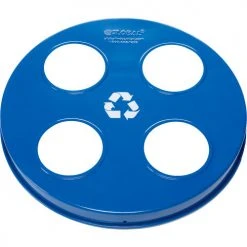 Global Industrial™ Outdoor Steel Slatted Recycling Can With Multi-Stream Lid, 36 Gallon, Blue -Cheap Trash & Recycling Store 641365RBL 12