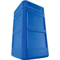 Global Industrial™ Square Plastic Waste Receptacle With Flat Lid, 42 Gallon, Blue -Cheap Trash & Recycling Store 641413BL 04