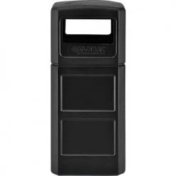 Global Industrial™ Square Plastic Waste Receptacle With Dome Lid, 42 Gallon, Black -Cheap Trash & Recycling Store 641414BK 02