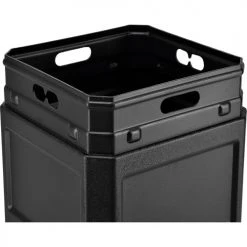 Global Industrial™ Square Plastic Waste Receptacle With Dome Lid, 42 Gallon, Black -Cheap Trash & Recycling Store 641414BK 07