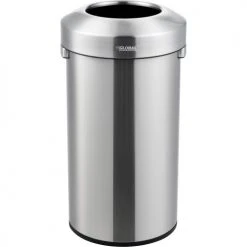 Global Industrial Stainless Steel Round Open Top Trash Can, 16 Gallon