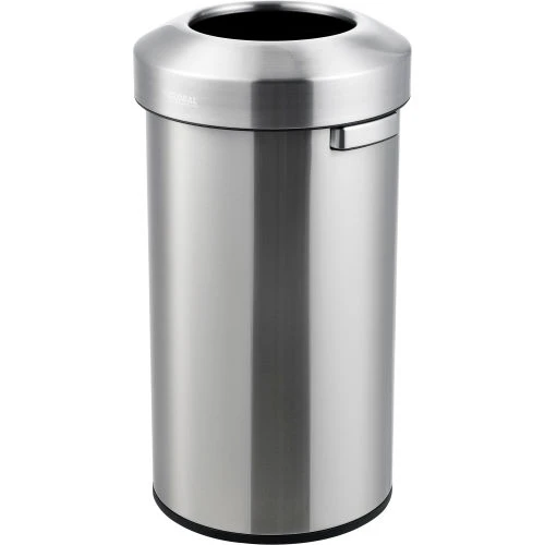 Global Industrial Stainless Steel Round Open Top Trash Can, 16 Gallon 2 Global Industrial Stainless Steel Round Open Top Trash Can, 16 Gallon - Image 2