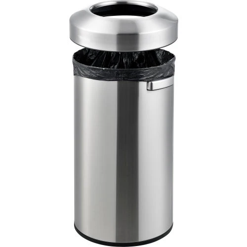 Global Industrial Stainless Steel Round Open Top Trash Can, 16 Gallon 4 Global Industrial Stainless Steel Round Open Top Trash Can, 16 Gallon - Image 4