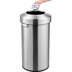 Global Industrial Stainless Steel Round Open Top Trash Can, 16 Gallon 23 Global Industrial Stainless Steel Round Open Top Trash Can, 16 Gallon -Cheap Trash & Recycling Store 641423SS 05