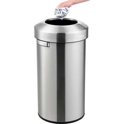 Global Industrial Stainless Steel Round Open Top Trash Can, 16 Gallon 6 Global Industrial Stainless Steel Round Open Top Trash Can, 16 Gallon - Image 6