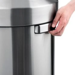 Global Industrial Stainless Steel Round Open Top Trash Can, 16 Gallon 26 Global Industrial Stainless Steel Round Open Top Trash Can, 16 Gallon -Cheap Trash & Recycling Store 641423SS 08