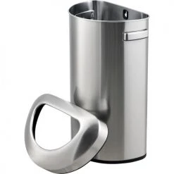 Global Industrial™ Stainless Steel Semi-Round Open Top Trash Can, 16 Gallon -Cheap Trash & Recycling Store 641425SS 03