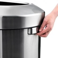 Global Industrial™ Stainless Steel Semi-Round Open Top Trash Can, 16 Gallon -Cheap Trash & Recycling Store 641425SS 10