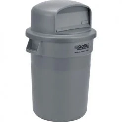 Global Industrial™ Plastic Trash Can Dome Lid - 32 Gallon Gray -Cheap Trash & Recycling Store 641433GY 03