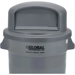 Global Industrial™ Plastic Trash Can Dome Lid - 32 Gallon Gray -Cheap Trash & Recycling Store 641433GY 07