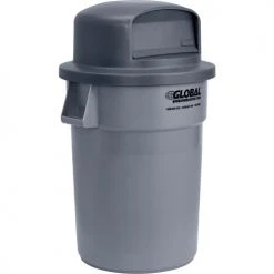 Global Industrial™ Plastic Trash Can Dome Lid - 44 Gallon Gray -Cheap Trash & Recycling Store 641434GY 05