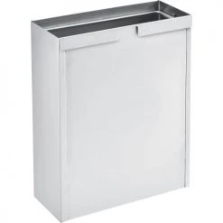 Global Industrial™ Stainless Steel Wall Mount Trash Can, 6-2/5 Gallon -Cheap Trash & Recycling Store 641437SS 07