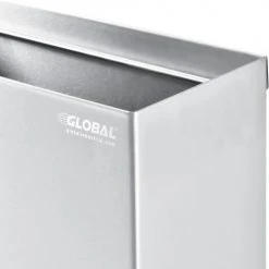 Global Industrial™ Stainless Steel Wall Mount Trash Can, 6-2/5 Gallon -Cheap Trash & Recycling Store 641437SS 08