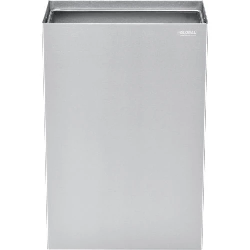Global Industrial Stainless Steel Wall Mount Trash Can, 11 Gallon 3 Global Industrial Stainless Steel Wall Mount Trash Can, 11 Gallon - Image 3