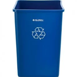 Global Industrial™ Square Recycling Trash Can, 35 Gallon, Blue -Cheap Trash & Recycling Store 641439RBL 02