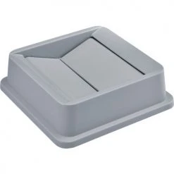 Global Industrial™ Square Plastic Trash Container Swing Lid - 35 & 55 Gallon Gray