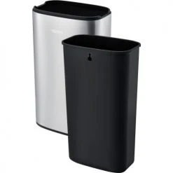 Global Industrial™ Stainless Steel Slim Open Top Trash Can, 8 Gallon -Cheap Trash & Recycling Store 641442SS 03