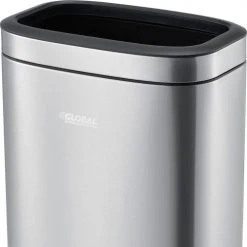 Global Industrial™ Stainless Steel Slim Open Top Trash Can, 8 Gallon -Cheap Trash & Recycling Store 641442SS 04