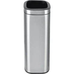 Global Industrial Stainless Steel Slim Open Top Trash Can, 12 Gallon 12 Global Industrial Stainless Steel Slim Open Top Trash Can, 12 Gallon -Cheap Trash & Recycling Store 641443SS 02