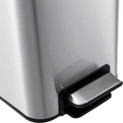 Global Industrial™ Stainless Steel Slim Step Trash Can - 2 Gallon -Cheap Trash & Recycling Store 641444SS 07