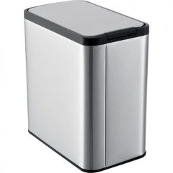 Global Industrial™ Stainless Steel Slim Step Trash Can - 2 Gallon -Cheap Trash & Recycling Store 641444SS 08