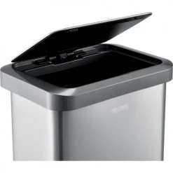 Global Industrial™ Stainless Steel Rectangular Step Trash Can - 12 Gallon -Cheap Trash & Recycling Store 641446SS 05