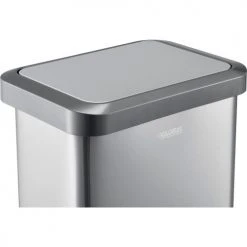 Global Industrial™ Stainless Steel Rectangular Step Trash Can - 12 Gallon -Cheap Trash & Recycling Store 641446SS 06