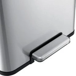 Global Industrial™ Stainless Steel Rectangular Step Trash Can - 12 Gallon -Cheap Trash & Recycling Store 641446SS 07