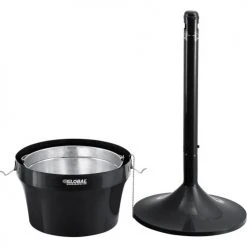 Global Industrial™ Steel Outdoor Ashtray, 4-1/2 Gallon, Black -Cheap Trash & Recycling Store 641447BK 02