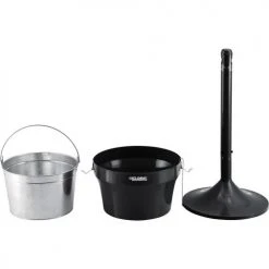 Global Industrial™ Steel Outdoor Ashtray, 4-1/2 Gallon, Black -Cheap Trash & Recycling Store 641447BK 03