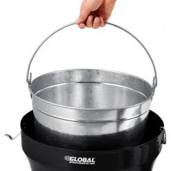 Global Industrial™ Steel Outdoor Ashtray, 4-1/2 Gallon, Black -Cheap Trash & Recycling Store 641447BK 05